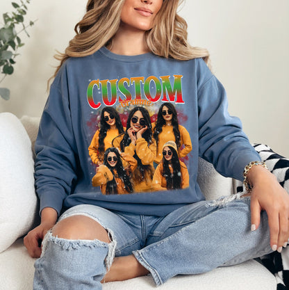 Holiday Custom Portrait Tee - Christmas Photo Collage T-Shirts Gift